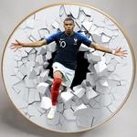 Kylian Mbapp� 3D circle - Imprim�