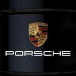 Porsche Logo imprim� Blanc
